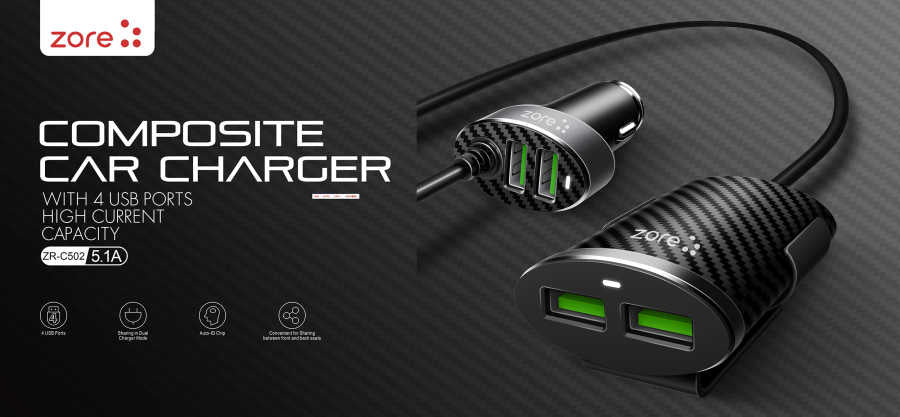 Zore ZR-C502 2+2 Car Charge Set